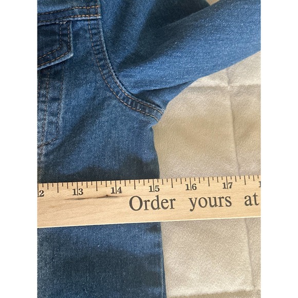 Soho Blue Jacket Girls 16 XL Denim Raw Hem - Picture 7 of 9
